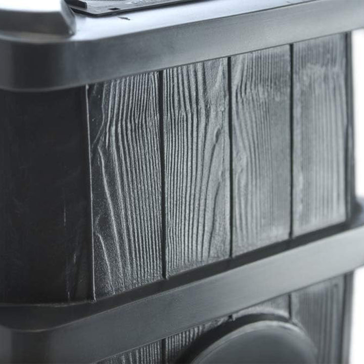 FCMP Outdoor Home Wood Grain Rain Water Catcher Barrel, Gray (For Parts) - VMInnovations
