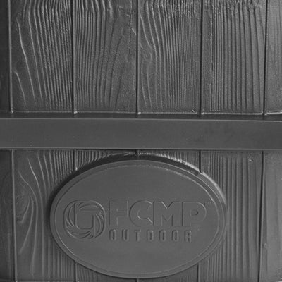 FCMP Outdoor WG4000-GRY Home Wood Grain Rain Water Catcher Barrel, Gray (Used) - VMInnovations