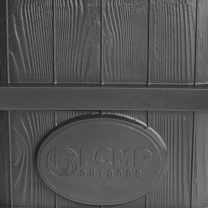 FCMP Outdoor Home Wood Grain Rain Water Catcher Barrel, Gray (For Parts) - VMInnovations