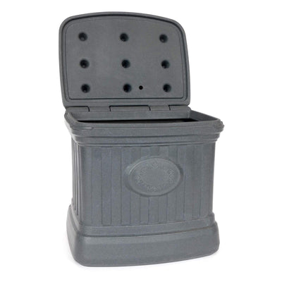 FCMP Outdoor SB120-GRY-S 26 Gallon Outdoor Utility Storage Bin Container, Gray - VMInnovations