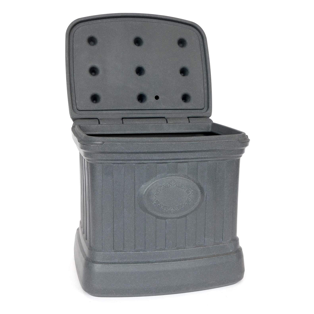 FCMP SB120-GRY-S 20 Gal. Sand, Salt, Ice Melt Outdoor Storage Bin (Open Box) - VMInnovations