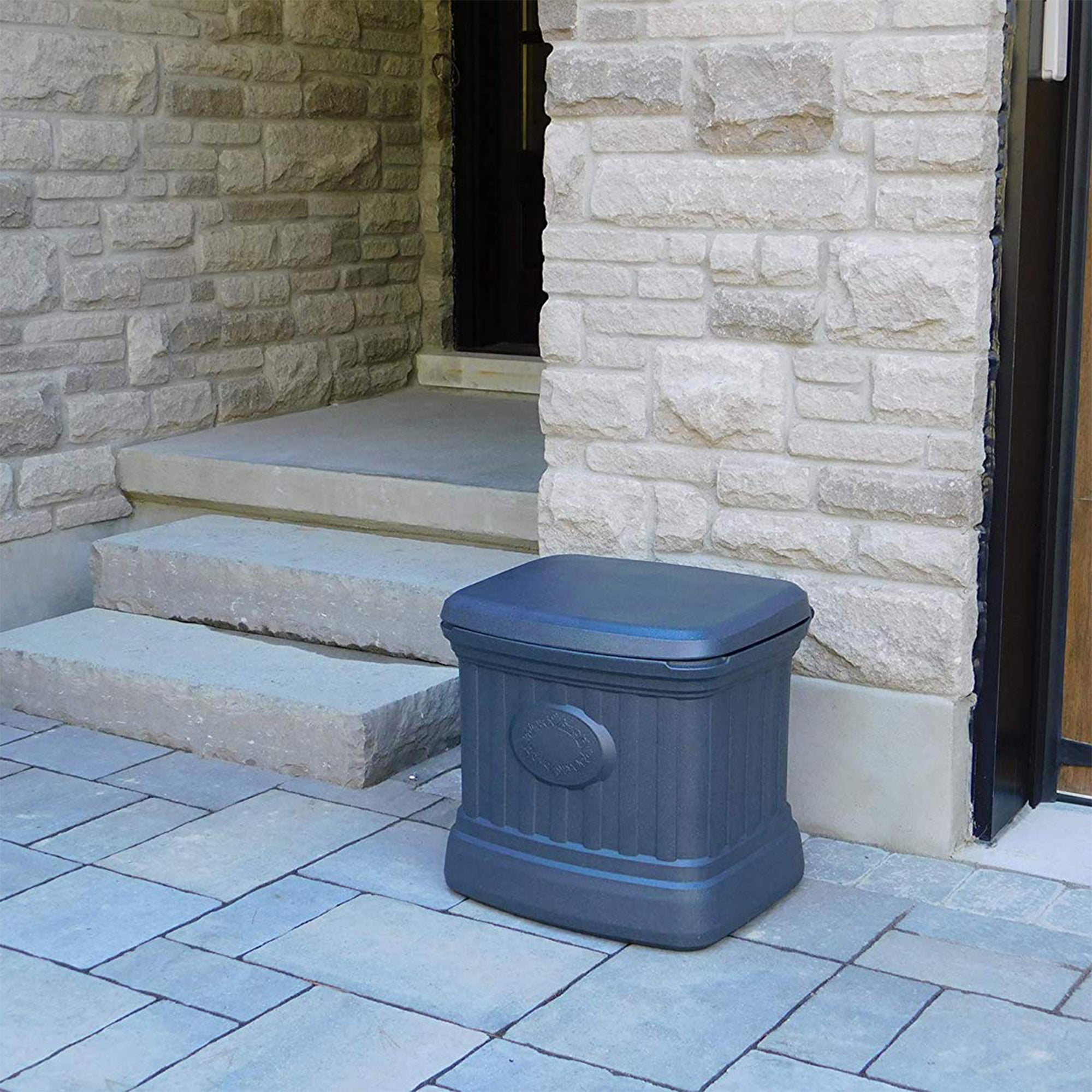 FCMP SB120-GRY-S 20 Gal. Sand, Salt, Ice Melt Outdoor Storage Bin (Open Box) - VMInnovations