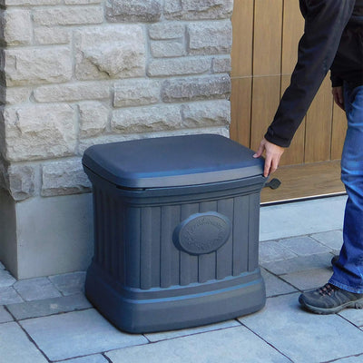 FCMP SB120-GRY-S 20 Gal. Sand, Salt, Ice Melt Outdoor Storage Bin (Open Box) - VMInnovations