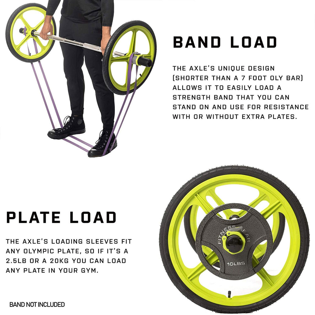 AXLE Olympic Barbell with Optional Weighted Olympic Plate Loading (Open Box)