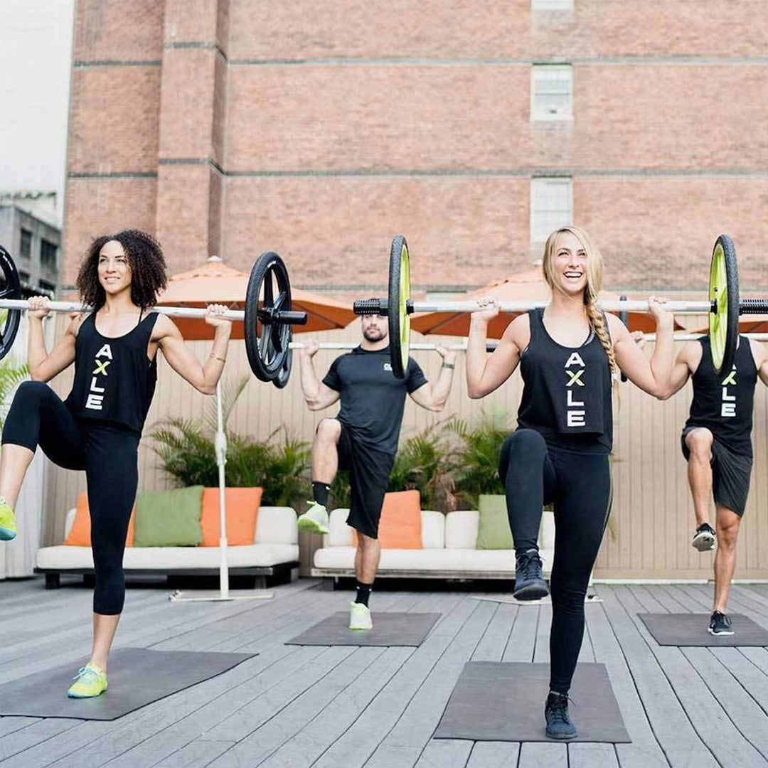 AXLE Olympic Barbell w/Optional Weighted Olympic Plate Loading(Open Box)(2 Pack) - VMInnovations