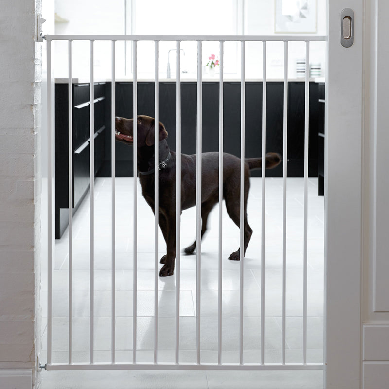 BabyDan Pet Design Tall 42 In Wall Mounted Pet Safety Gate, White (Open Box)