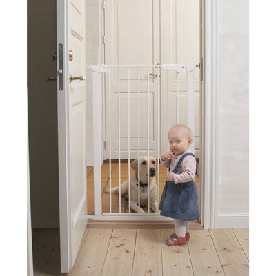 Scandinavian Pet Design Xtra Tall 31" Pressure Mounted Animal Safety Gate, White