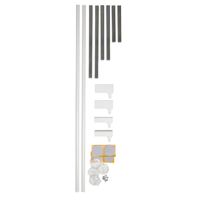 BabyDan Premier 28.9-36.7" Doorway Baby Gate, White w/ Two 2 x 2.6" Extensions