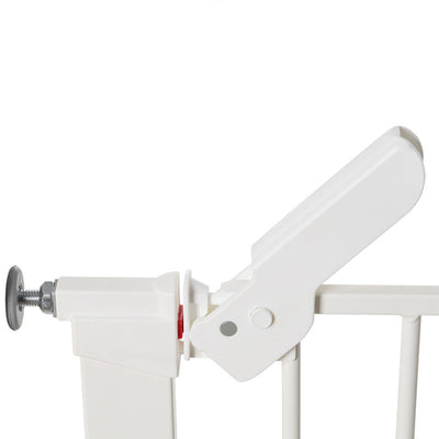 BabyDan Premier 28.9-36.7" Doorway Baby Gate, White w/ Two 2 x 2.6" Extensions