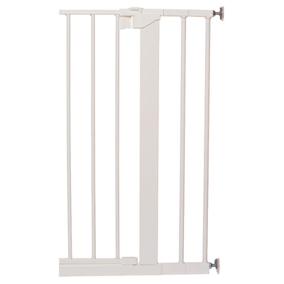 BabyDan Premier 28.9-36.7" Doorway Baby Gate, White w/ Two 2 x 2.6" Extensions