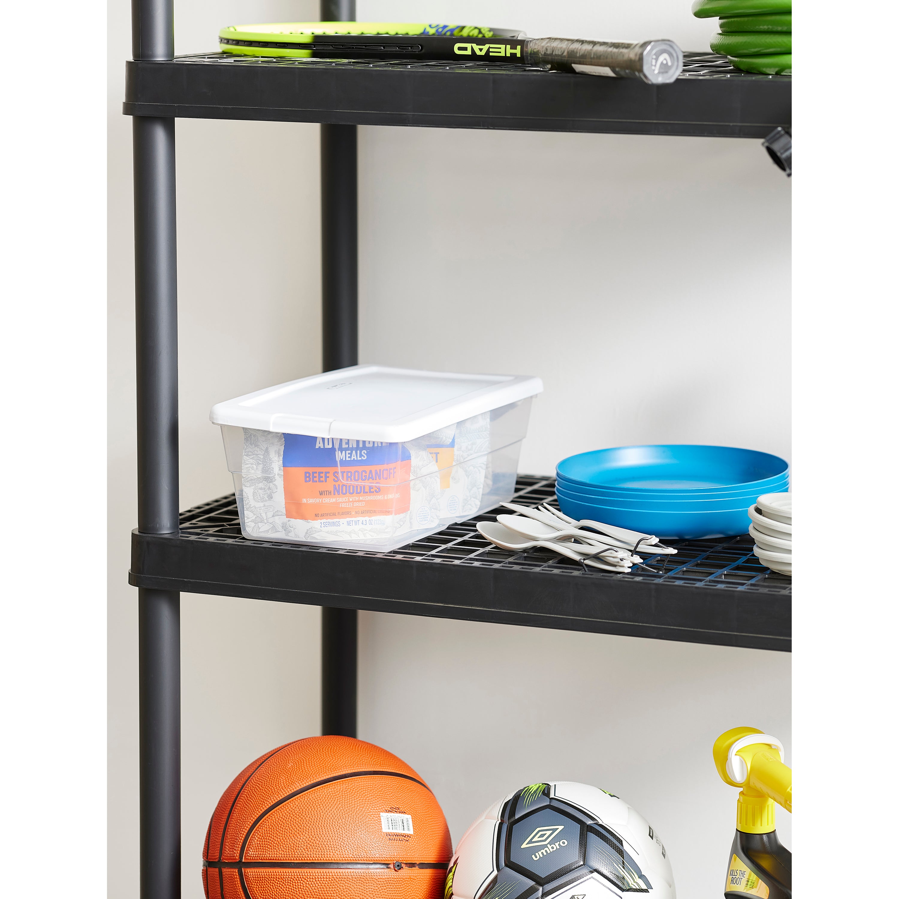 Sterilite 6 Qt Storage Tote (24 Pack) Bundled with VELCRO® Brand 10 Ft Roll