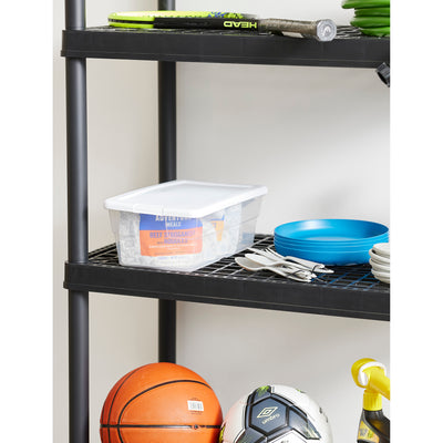 Sterilite 6 Qt Storage Tote (24 Pack) Bundled with VELCRO® Brand 10 Ft Roll