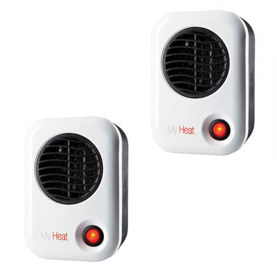 Lasko 101 MyHeat Portable Personal Electric 200W Ceramic Space Heater (2 Pack)