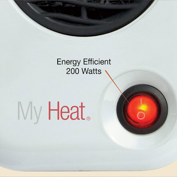 Lasko 101 MyHeat Personal Electric 200W Ceramic Space Heater, White (Open Box)