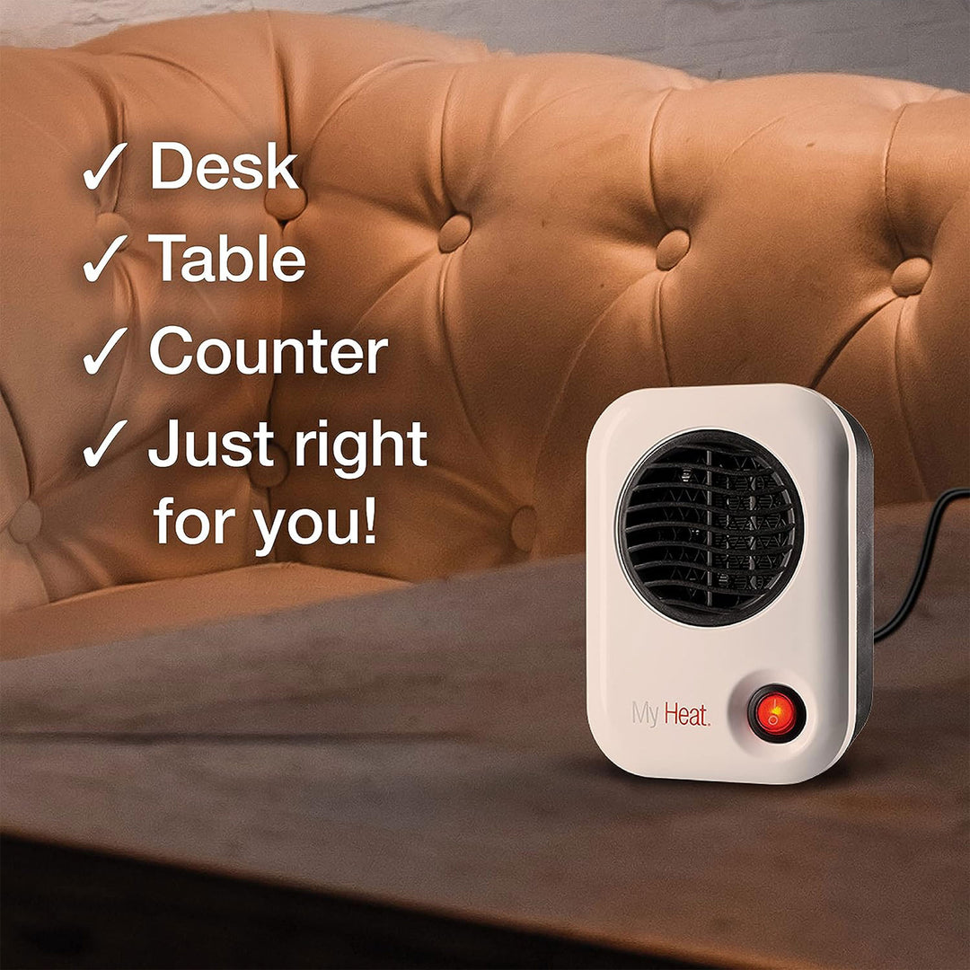Lasko 101 MyHeat Personal Electric 200W Ceramic Space Heater, White (Open Box)