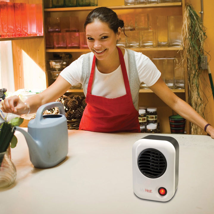 Lasko 101 MyHeat Personal Electric 200W Ceramic Space Heater, White (Open Box)