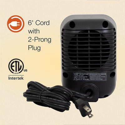 Lasko 106 MyHeat Personal Electric 200W Ceramic Space Heater, Purple (Open Box)
