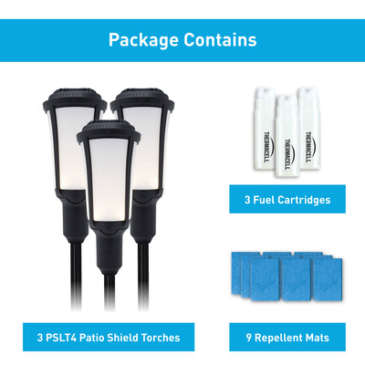 Thermacell 12-Hour Outdoor Mosquito Repellent Patio Torch w/ LED Lights (3 Pack)