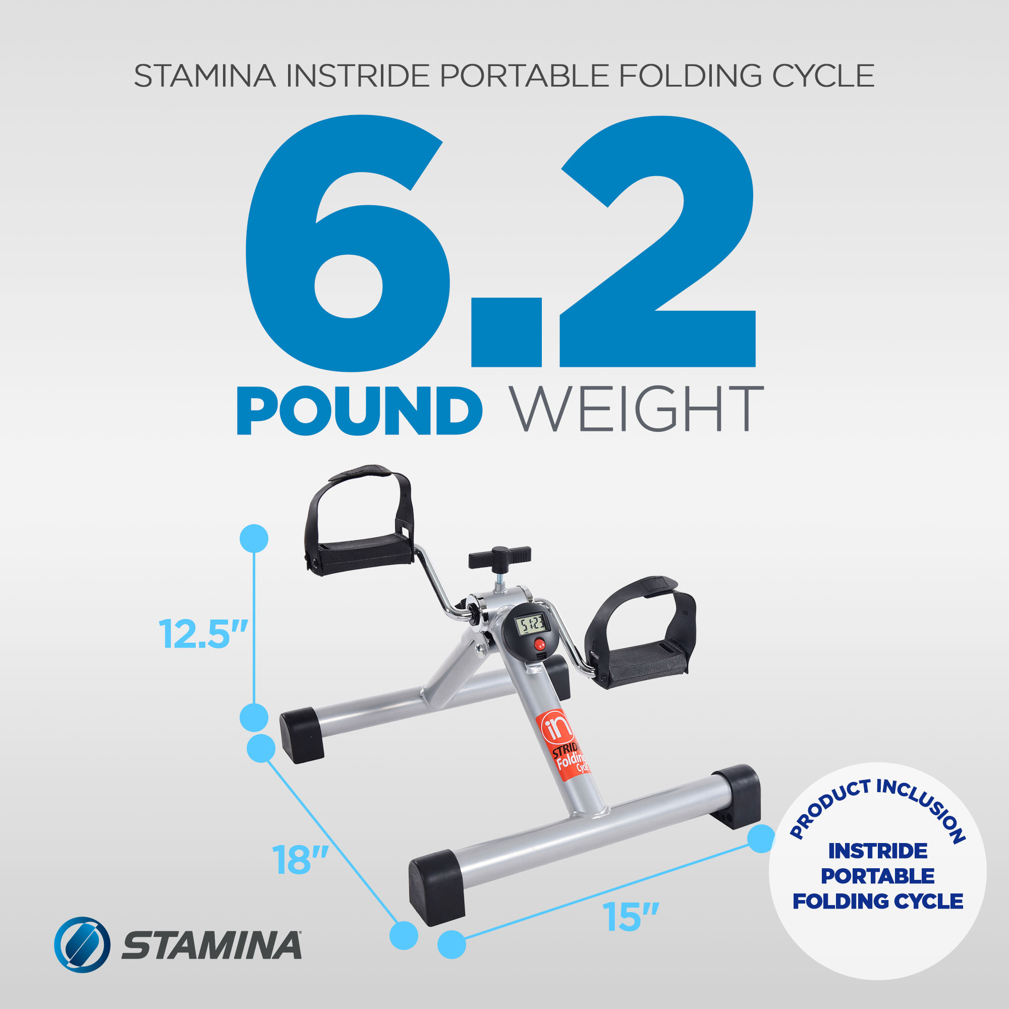 Stamina Products InStride Portable Folding Cycle for Cardio Strength Workouts - VMInnovations