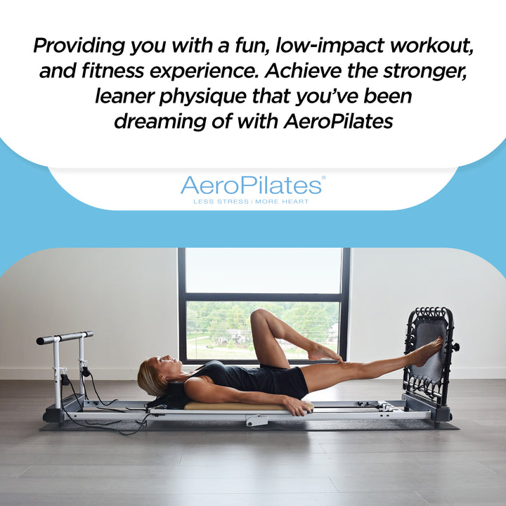 Aero Pilates 700 Foldable Reformer Fitness Machine with Cardio Rebounder (Used)