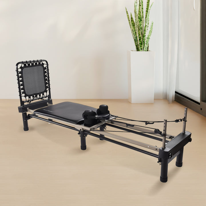 AeroPilates Premier Foldable Reformer Pilates Board Machine w/ Cardio Rebounder