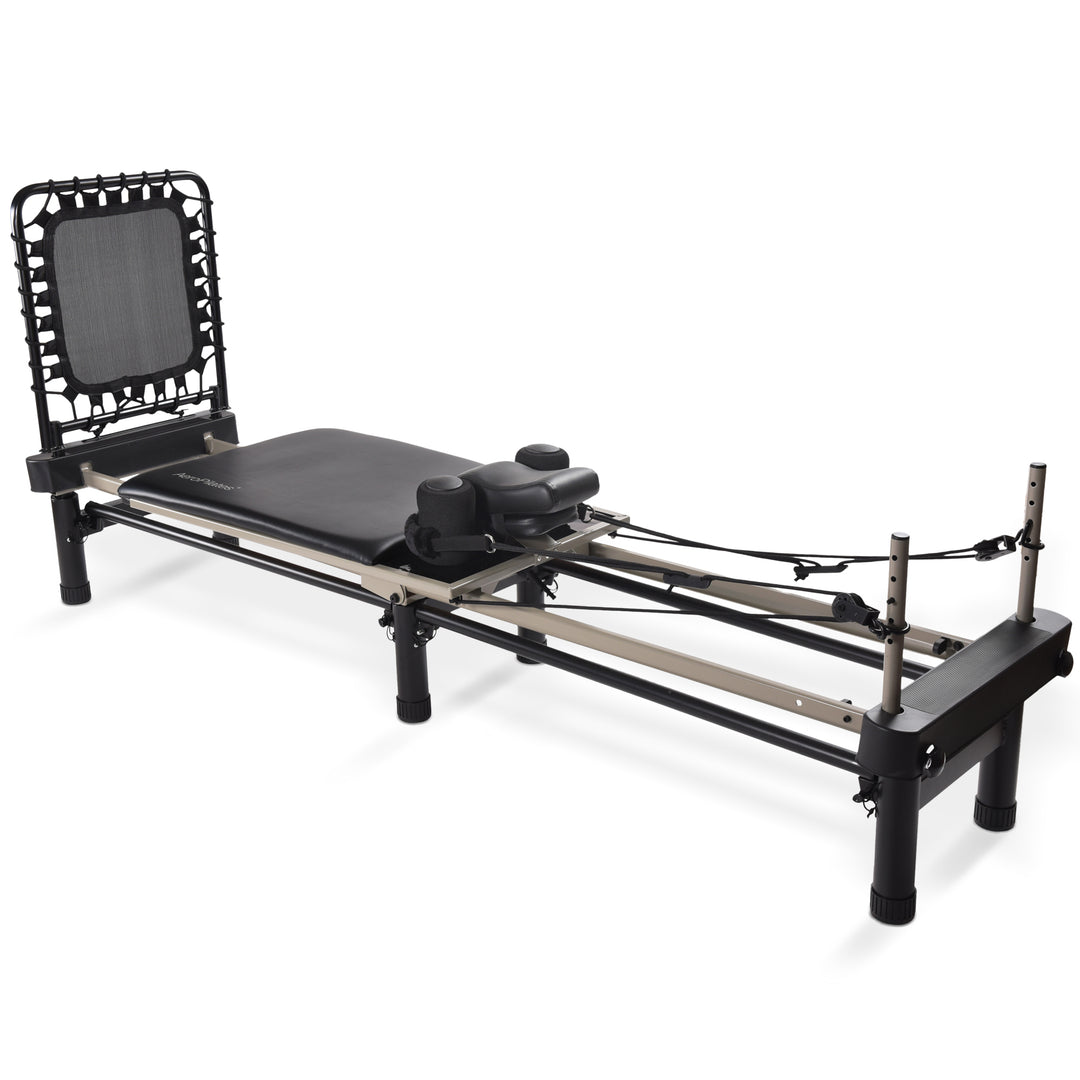 AeroPilates Premier Foldable Reformer Pilates Board Machine w/ Cardio Rebounder