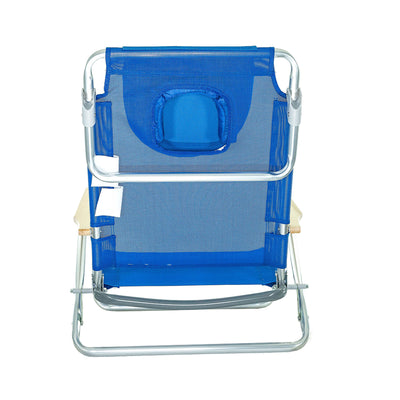 Ostrich South Adult Beach Outdoor Lake Sand Lounging Chair, Blue (Used) - VMInnovations