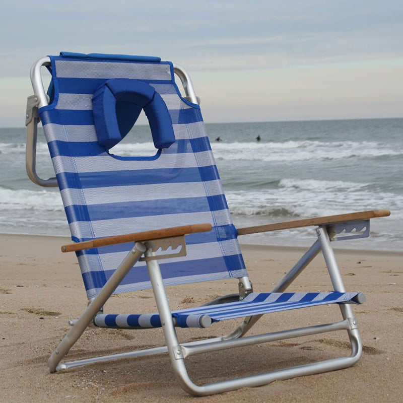 Ostrich South Beach Sand Chair, Portable Outdoor Camping Pool Recliner, Stripe