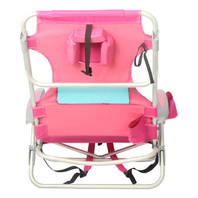 Ostrich Outdoor Beach Ladies Comfort and On-Your-Back Backpack Beach Chair, Pink (For Parts)