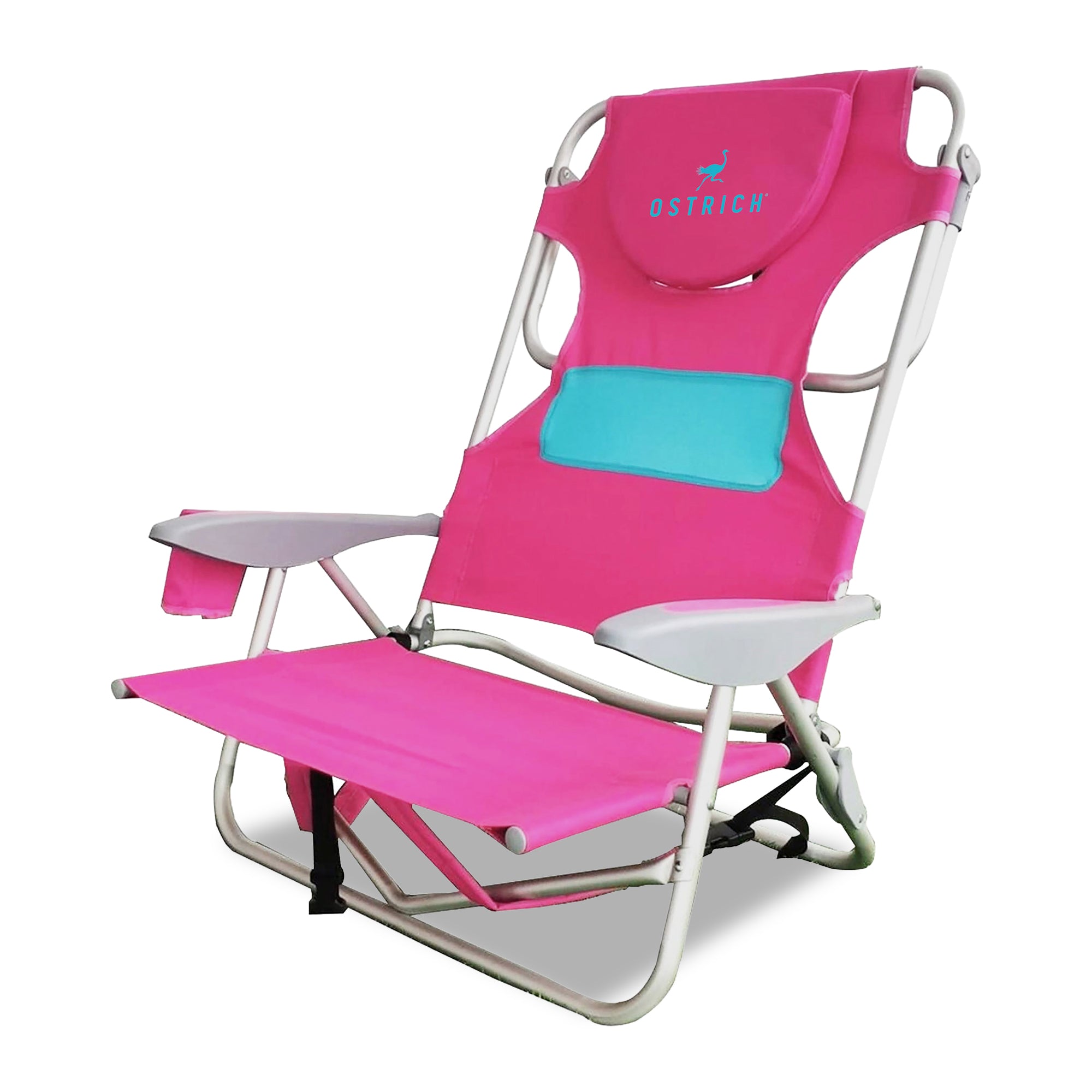 Ostrich Outdoor Beach Ladies Comfort and On-Your-Back Backpack Beach Chair, Pink (For Parts)