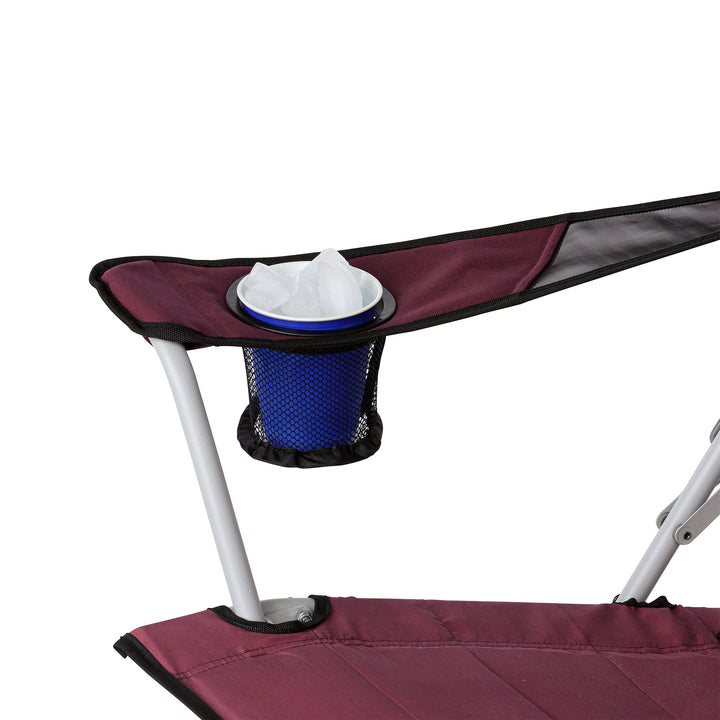 Core Portable Camping Folding Chair with Carrying Storage Bag, Wine (Open Box)