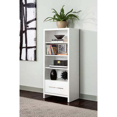 ClosetMaid 165100 Decorative Storage Tower Bookcase with Drawer, White (2 Pack) - VMInnovations