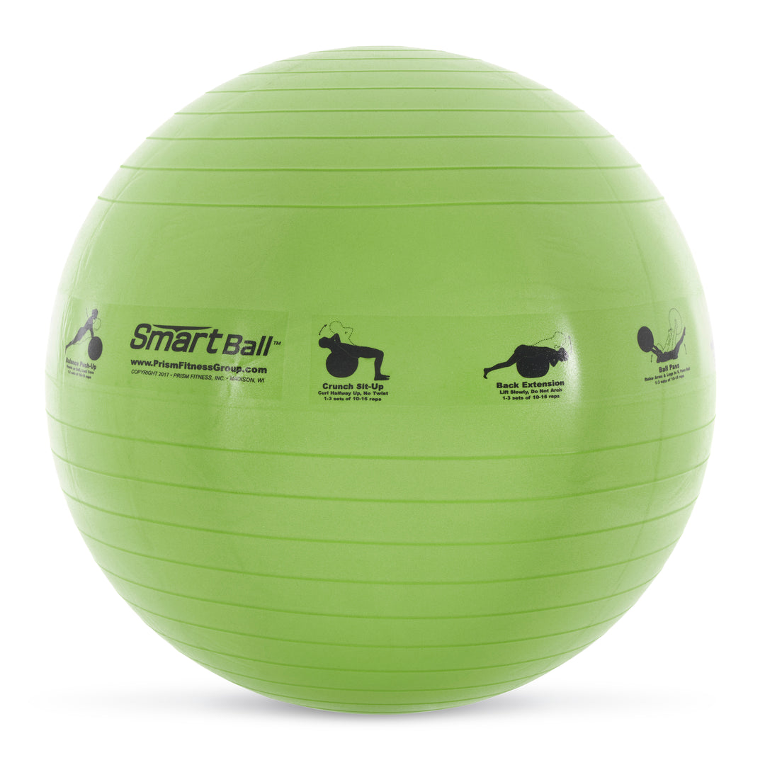 Prism Fitness 23 Inch Smart Self-Guided Fitness Stability Exercise Ball, Green - VMInnovations