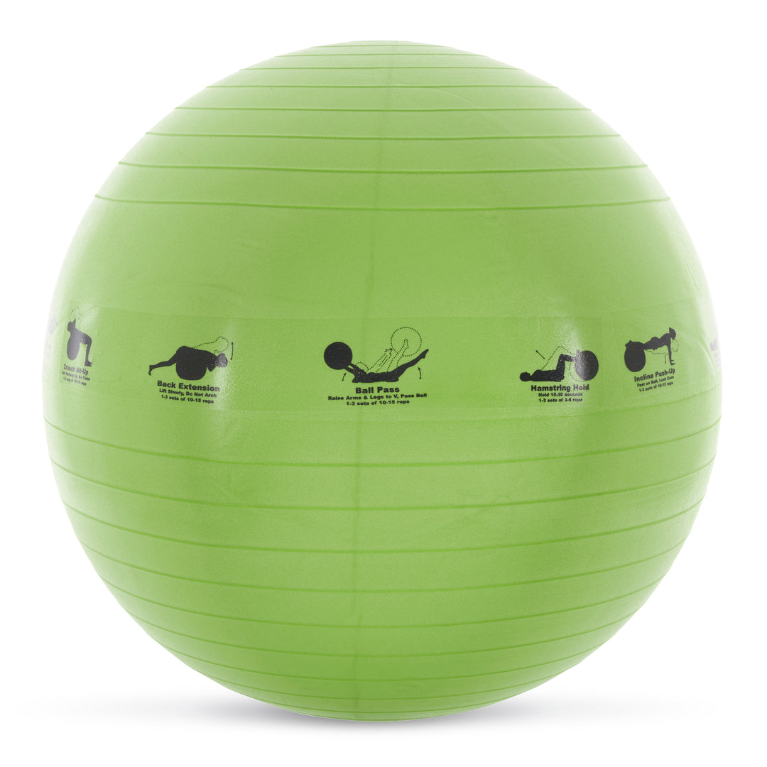 Prism Fitness 23 Inch Smart Self-Guided Fitness Stability Exercise Ball, Green