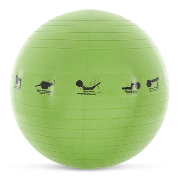 Prism Fitness 23 Inch Smart Self-Guided Fitness Stability Exercise Ball, Green - VMInnovations