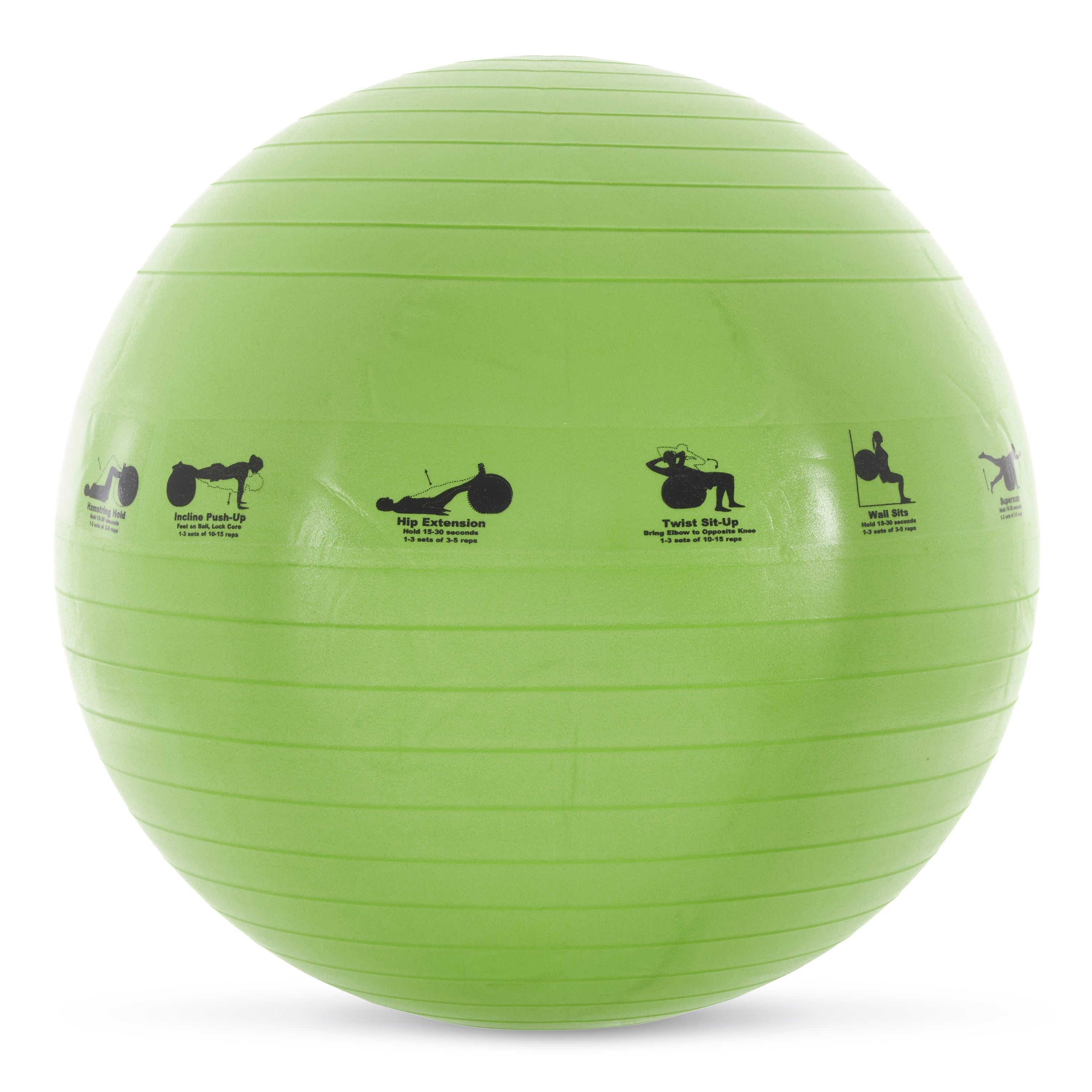 Prism Fitness 23 Inch Smart Self-Guided Fitness Stability Exercise Ball, Green - VMInnovations