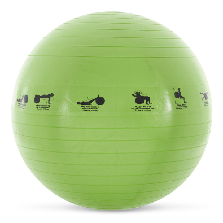 Prism Fitness 23 Inch Smart Self-Guided Fitness Stability Exercise Ball, Green - VMInnovations