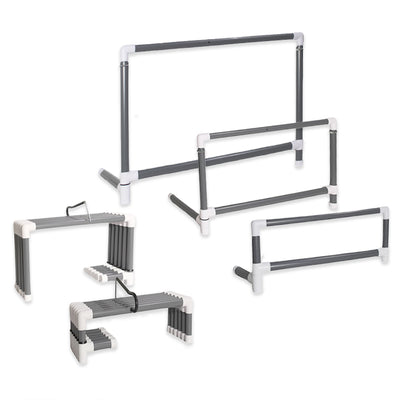 Prism Fitness 12-18 Inches Smart Adjustable-Height Workout Hurdles, Set of 3 - VMInnovations