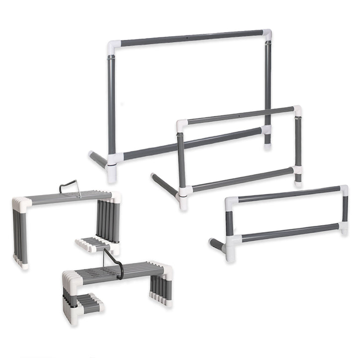 Prism Fitness 12-18 Inches Adjustable-Height Workout Hurdles, Set of 3(Open Box) - VMInnovations