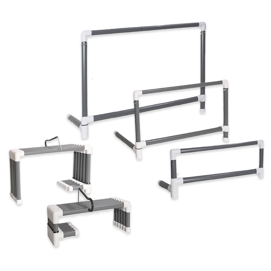 Prism Fitness 12-18 Inches Adjustable-Height Workout Hurdles, Set of 3(Open Box)