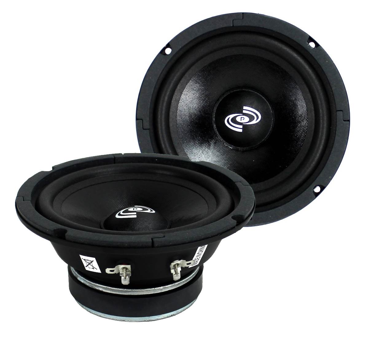 2) Pyle PDMR6 6.5" 600W Car Mid Bass MidRange Woofer Audio Speakers 8 Ohm Black - VMInnovations