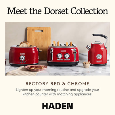 Haden Dorset 2 Slice Wide Slot Stainless Steel Toaster, Putty & Chrome(Open Box)