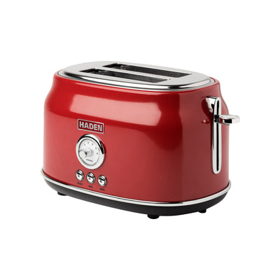 Haden Dorset 2-Slice Wide Slot Stainless Steel Retro Toaster, Red (Open Box) - VMInnovations
