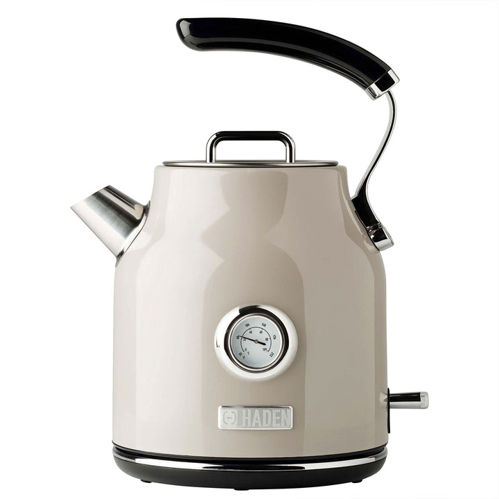 Haden Dorset 1.7 Liter Electric Water Kettle w/ 360-Degree Base, Putty & Chrome