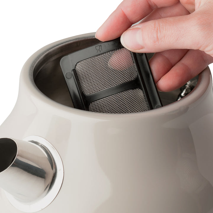 Haden Dorset 1.7 Liter Stainless Steel Electric Kettle, Beige (Open Box)