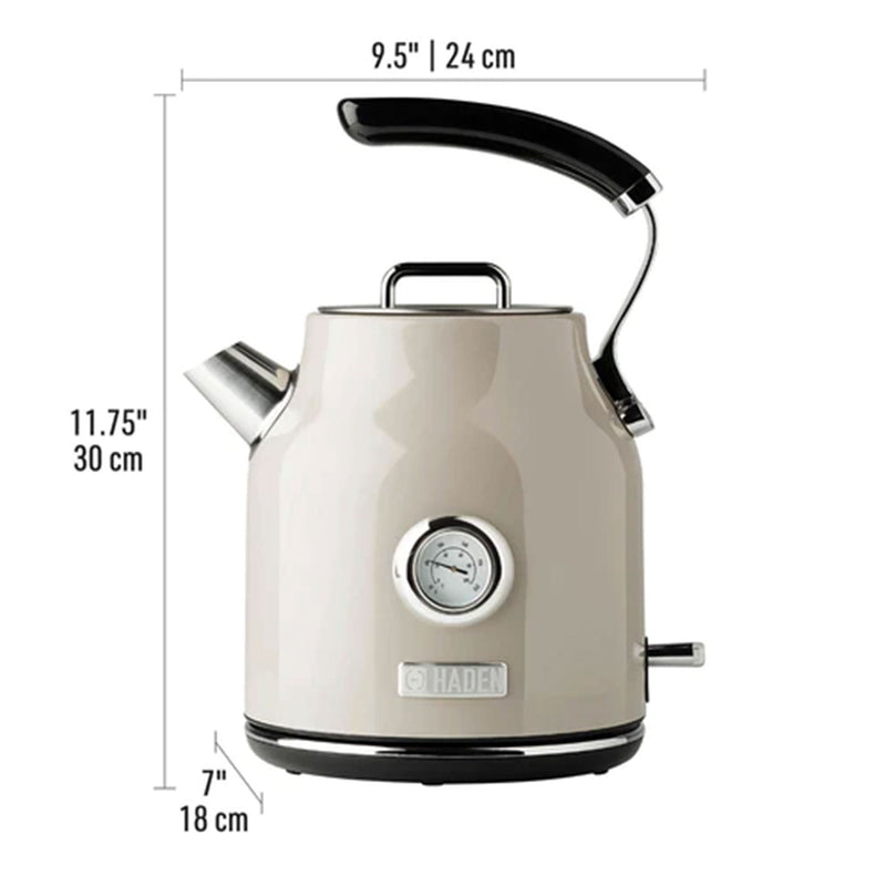 Haden Dorset 1.7 Liter Stainless Steel Electric Kettle, Beige (Open Box)