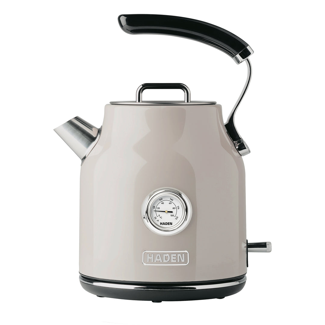 Haden Dorset 1.7 Liter Electric Water Kettle w/ 360-Degree Base, Putty & Chrome