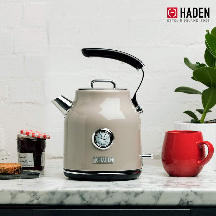 Haden Dorset 1.7 Liter Electric Kettle with Auto Shut Off, Beige (Used)