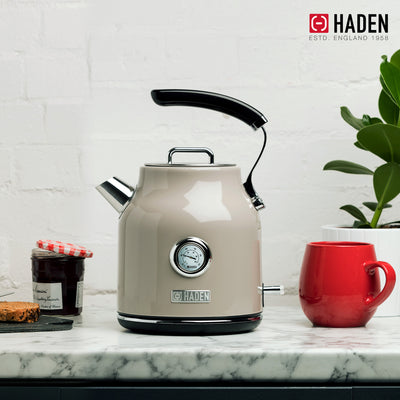 Haden Dorset 1.7 Liter Electric Kettle with Auto Shut Off, Beige (Used)