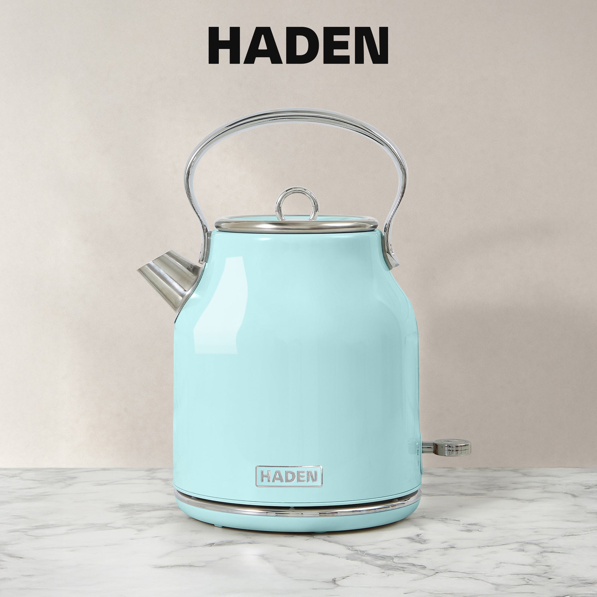 Haden Heritage 1.7 Liter Stainless Steel Body Electric Kettle, Turquoise (Used) - VMInnovations